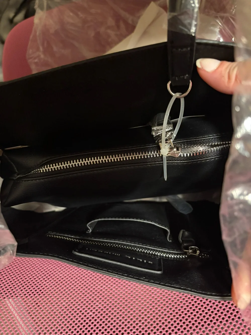 Steve Madden Snake-Print Tote with Black Pouch & Cardholder